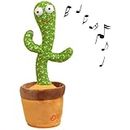 Prancing Unicorn Dancing & Talking Cactus Plush Toys for Kids, Babies Age 3+ Wriggle & Singing Recording Repeat What You Say Funny Electric Speaking Best Gift for Kid (Green)