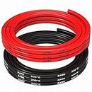 MMOBIEL 8 AWG - 10mm² Battery Electrical Cable Red and Black 1.5 m / 5 ft Silicone Wire 1650 Strands Tinned Copper Wires for RC Aircraft, Trucks, Auto, Battery Clamp Cable