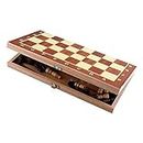 Prem 11" X 11" Wooden Chess | Storage for Pawns | Kids and Adults Both can Play PC-106