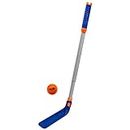 NERF FLEXPLAY Kids Hockey Stick and Ball Set - Indoor & Outdoor Street Hockey Set - Adjustable Height Stick - Street Hockey Ball Included