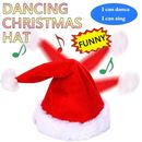 Merry Christmas Singing Dancing Moving Santa Hat Funny Hat Xmas Gift