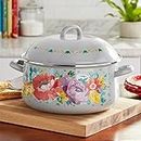 The Pioneer Woman Sweet Rose 6.4-Quart Enamel on Steel Dutch Oven with Lid (Sweet Romance Blossoms)