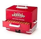 Nostalgia Game Day Hot Dog Streamer and Bun Wamer, Fits 20 Dogs and 8 Buns, Steams Pot Stickers, Veggies, Potatos, and Other Appetizers or Toppings