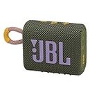 JBL Go 3: Alto-falante portátil com Bluetooth, bateria integrada, recurso à prova d'água e à prova de poeira - verde