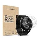 (pack of 4) back tempered glass screen protector for moto 360 1st and 2nd gen 46mm smart watch, akwox [0.3mm 2.5d 9h] premium clear screen protective film for motorola moto 360 46mm