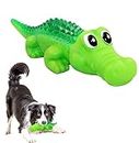 Sage Square Durable, Interactive Dog Squeaky Crocodile Toy with Built-in Squeaker for Tugging, Fetching and Cleaning Teeth. Suitable, Keeps Dogs Happy (Random Colour)