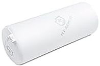 MY ARMOR Memory Foam Orthopedic Medium Size Bolster Bed Pillows for Rest and Support,(White Jacquard Cover, 22" x 8" x 8")