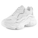 Vendoz Women Premium White Casual Shoes Sneakers - 39 EU