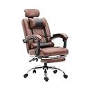 sjdoPulse Big and Tall Executive Office Chairs, Ergonomic Adjustable Home Computer Padded Leather Desk Chair with Retractable Footrest and Arms Rest Back Lumbar Support Lofty Ambition