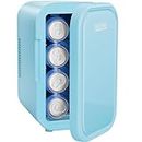Iceman Portable Mini Fridge - Fits 8 x 12 oz Cans, Cooler and Heater Mini Fridge for Bedroom, Car, Office, Dorm and Skincare, AC/DC Car Plug-Compatible - Blue