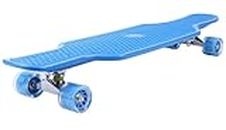 STRAUSS Cruiser Skateboard| Penny Skateboard | Casterboard | Hoverboard | Anti-Skid Board with High Precision Bearings | Wheels with Light |Ideal for All Skill Level (31 X 8 Inch), (Blue)