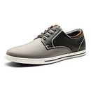 Bruno Marc Mens Oxfords Sneakers Casual Dress Shoes,Size 8.5,Grey-New,RIVERA-01NEW