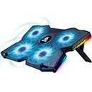KLIM Wind Laptop Cooling Pad RGB - More Than 500 000 Units Sold - New 2023 - The Most Powerful Rapid Action Cooling Fan - Laptop Stand with 4 Cooling Fans at 1200 RPM - USB Fan - PS5, PS4 - RGB