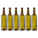 Bottiglie da vino di vetro, vuote, verdi, riciclabili, per la produzione casalinga di alcol, forniture vino, confezione da 6