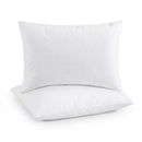 2 Pack Quilted Bed Pillows White Goose Down Feather Standard King Size Pillow