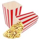 Tabanzhe Classic Popcorn Box, Popcorn Bucket, Set of 15 Reusable Red and White Striped Popcorn Containers for Movie Nights, Parties, and Birthday Parties