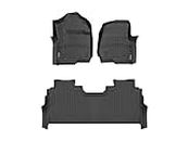 WeatherTech Custom Fit FloorLiners for Ford Super Duty - 1st & 2nd Row (441012-1-6), Black