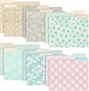 12-Pack Pretty Pastel Decorative File Folders for Women and Girls, Cute Classroo