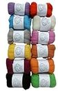 FILZ FUNK Set of 12 Colors Fiber Yarn Roving Wool for Needle Felting Hand Spinning DIY