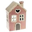 Village Pottery Small Pink House Heart Tealight Holder