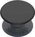 PopSockets : PopGrip Basic - Base y agarre extensibles para teléfonos inteligentes y tabletas [parte superior no reemplazable] - Negro