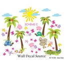 Wall Decal Source Summer, Beach & Sea Side Nursery Wall Decal Vinyl in Gray/Black/Yellow | 42 H x 135 W in | Wayfair 10156-C