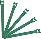 Immech - 16 Pcs Reusable Cable Ties Strap, 4 Inch(100mm), with Double Sided Hook & Loop Wire Organizer, Cable Management for Tablet Laptop PC TV Home Office Electronics Wire, DIY, (Color: Green)