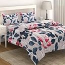 HOKIPO Quilt Comforter Bedding Set, 220 GSM, AC Blanket, Reversible Microfibre Duvet Double Bed Size with 1 Bedsheet and 2 Pillow Cover (IN-560-D11)