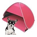 HACRAHO Mini Head Shelter Tent, 1 Pack Plegable Pop Up Beach Tent Sun Shelter para Anti-UV Pet Beach Sun Shelter para Acampar al Aire Libre Picnic Beach, Pink-Vinyl L