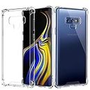 Amazon Brand - Solimo TPU Transparent Case (Hard Back & Soft Bumper Cover with Cushioned Edges) for Samsung Galaxy Note 9