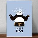 Good Hope - Inner Peace Panda Poster For Room & Office (13 Inch X 19 Inch, Rolled) Home wall Decoration Bedroom Living Gift Painting sticker wallpaper Boys Hostel