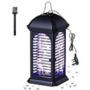 Mosquito Killer Lamp, Electric Fly Killer, 11W UV Light Fly Zapper, 360° Bug Zapper Indoor and Outdoor with Cleaning Brush, Plug in Mosquito Pest Repellent for Mosquitoes, Flies, Black