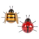 # Grande - Estatuas de jardín de insectos de metal adorno abeja dama insecto arte de pared exterior