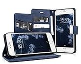 MyGadget Coque Etui PU Cuir Support pour Apple iPhone 6 | 6s Flip Case Fermeture magnétique - Portefeuille Ultra Fin & Léger - Housse Anti Choc Bleu