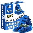 CEIPS 100 Pezzi Copriscarpe Monouso, Copriscarpe Impermeabili Resistenti, e Robusti Per Piscina, Casa, e Aziende (100 Pezzi)