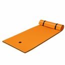 87" x 36" 3-layer Floating Pad Mat Water Sports Recreation Relaxing Orange