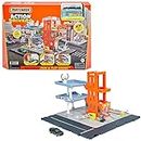 Matchbox Action Drivers Matchbox Park & Play Garage Playset with Lights & Sounds, Plus 1 Car, Push-Around Play Activates Gates, Connects to Other Sets, Gift for Kids 3 & Older, HBL60
