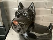 De colección METLOX Black Scottie Dog, Westie Terrier TARRO DE GALLETAS, Excelente Estado