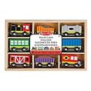 Melissa & Doug Wooden Train Cars 8 Piece Set , Magnetic Wooden Trains & Carriages , Wooden Toys for 3 Year Old Boy Gifts , Toy Train Set , Toddler Toy Train Cars for 3+ Year Old Boys & Girls 3 4 5 6
