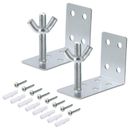 Durable L Shaped Mounting Brackets for Ceiling and Interior Shades 2 Pieces