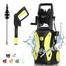 Electric Pressure Washer, 3500 PSI Power Washers, 2.8GPM High Pressure Washer with Hose Reel, 5 Spray Nozzle and Foam Cannon for Home/Patio/Driveways/Vehicles/Deck/Fence