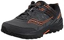 Saucony Men's Excursion Tr14 Trail Running Shoe, Charcoal/Orange/Black, 10 W US