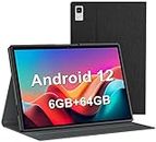 Android Tablet, 10.1 Inch Android 12 Tablet, 6GB RAM 64GB ROM, 1TB Expand, Android Tablet with 8000mAh Long Battery, Dual Camera, 5G WiFi, Bluetooth, FHD Touch Screen, GPS, Google GMS Certified
