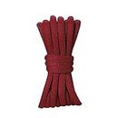 9mm Wide Strong Semicircle Shoelaces Solid Oval Shoe Laces for Dunk 55Inch, Dark Red, 55 Inch