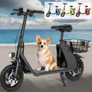 450W Sports Electric Scooter Adult with Seat Electric Moped Ebike E-Scooter