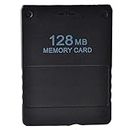 Gamer Gear 128MB PS2 Memory Card storage compatible with the classic PlayStation 2, PS2 (PS2 games only). High Speed Black Game saving storage accessory