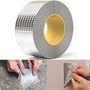 Leakage Repair Water Proof Tape For Pipe Leakage Duct Tape Water Leakage Tape Solution Aluminium Foil Tape Waterproof Adhesive Tape Sealing Butyl Rubber Elephant Tape For Leakage (10cm*5m)