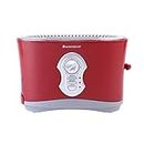 Wonderchef Crimson Edge Slice Toaster with Defrost, Reheat & Cancel Function |800 Watt| 2 Bread Slice Automatic Pop-up Electric Toaster for Kitchen| 7- Level Browning Controls|Wide Bread Slots| Auto Shut Off|Mid Cycle Cancel Feature| Removable Crumb Tray| Easy to Clean| Red| 2 Year Warranty