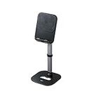 Sanwa Supply PDA-STN59BK Tablet Stand, Adjustable Height, Telescopic Arm, Stand Type