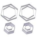 4Pcs Cookie Cutters Football Cake Cutters,Soccer Hexagon Cutter,World Cup 2022 Football Cake Mould for Kitchen Boys Kids DIY Crafts Fondant Cake Desserts Decorating Tools
